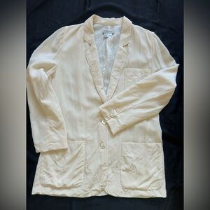 Pure silk Cream Women's Blazer